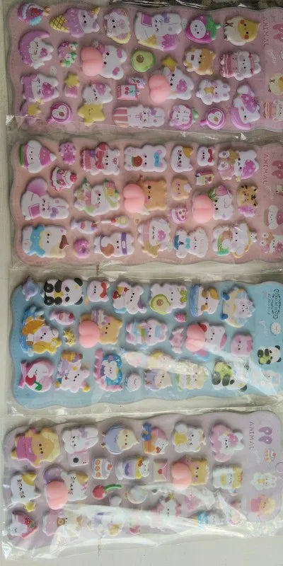 Autocollants 3D Squishy Animaux Kawaii