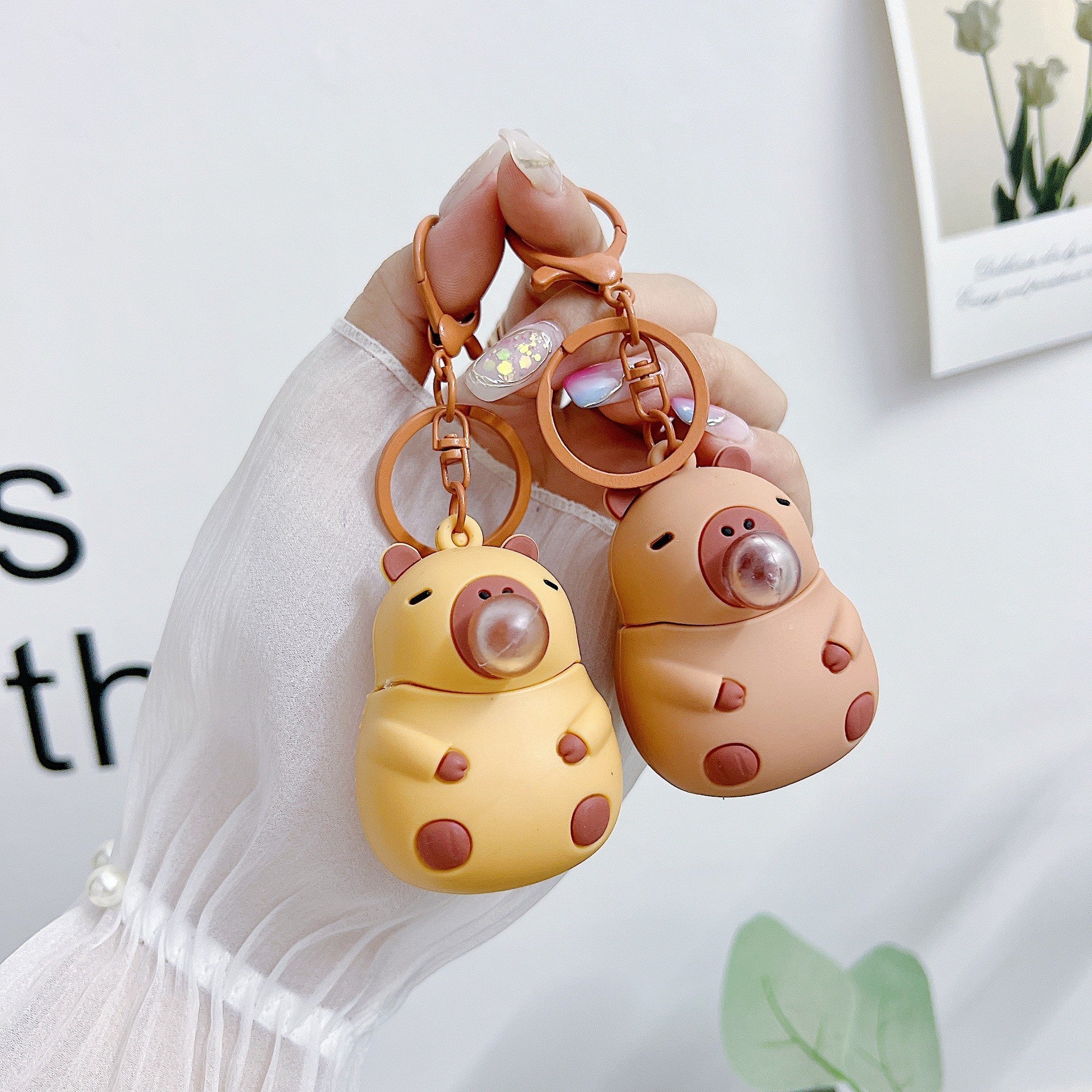 Squishy Capibara Porte-clés Anti-stress