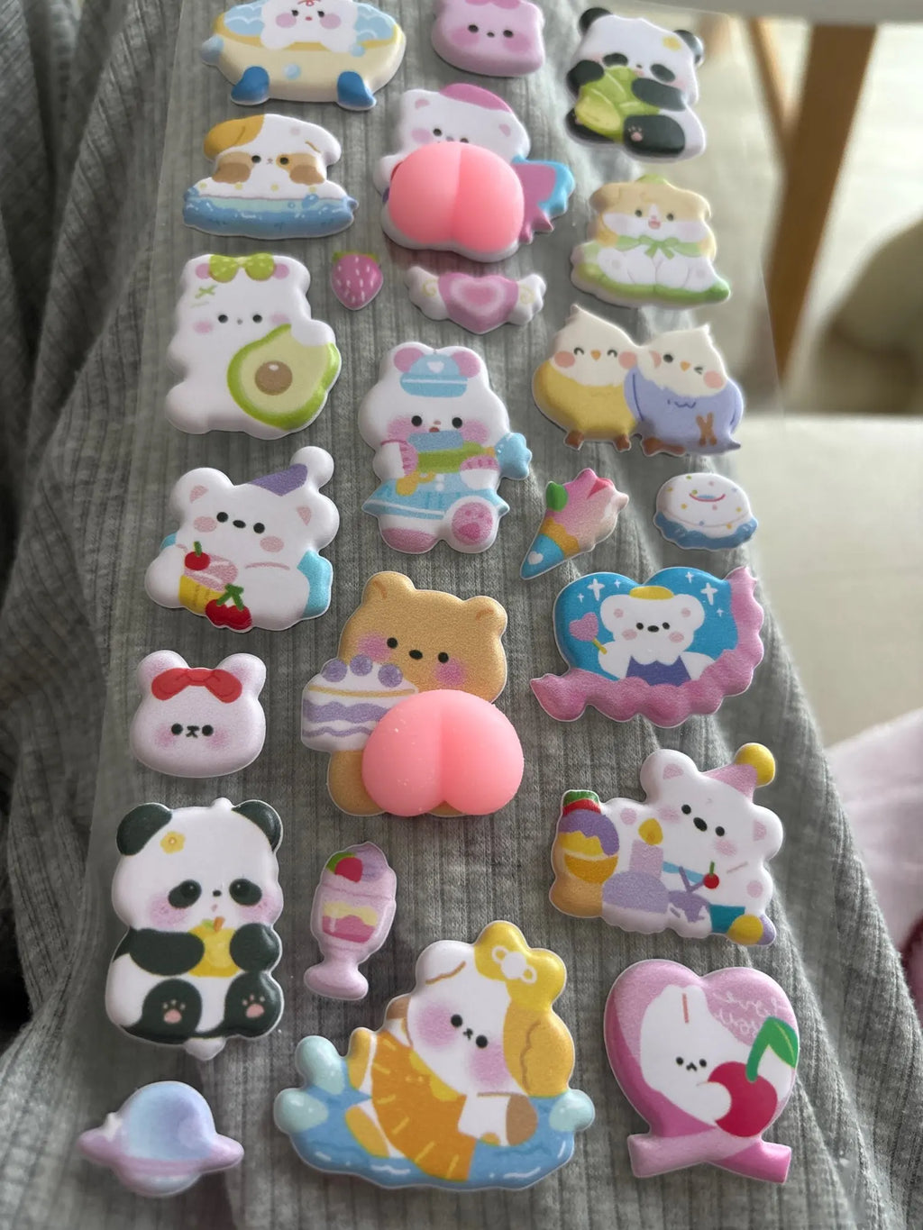 Autocollants 3D Squishy Animaux Kawaii