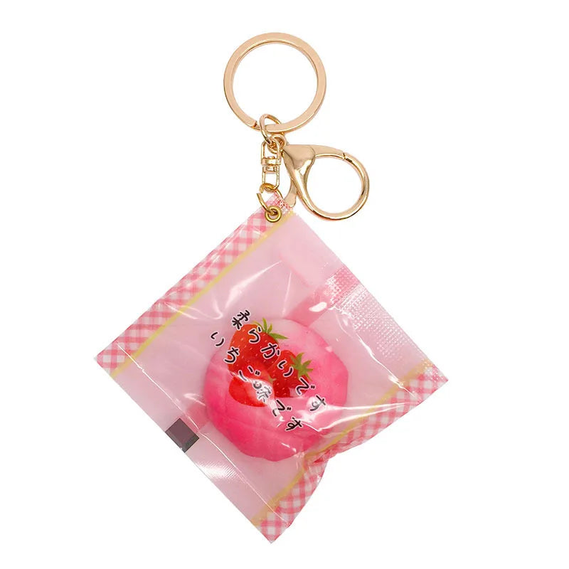 Porte-clés Sac de Bonbons Fraise