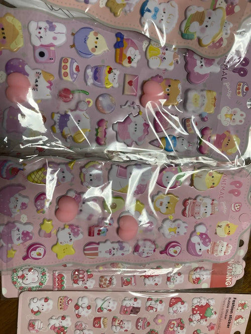 Autocollants 3D Squishy Animaux Kawaii