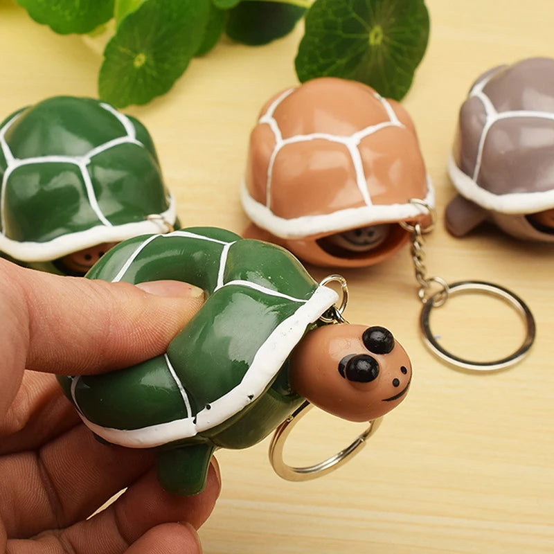 Porte-clés squishy tête de tortue