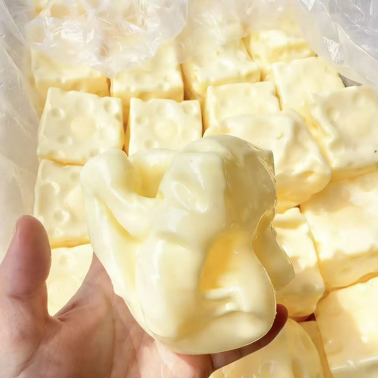 Squishy Cube de Fromage Géant Anti-stress