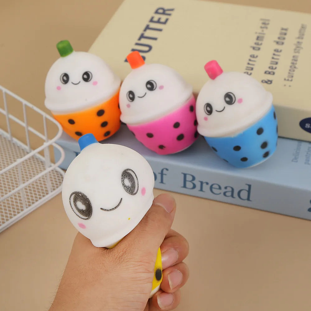 Porte-clés squishy tasse de bubble tea - détail