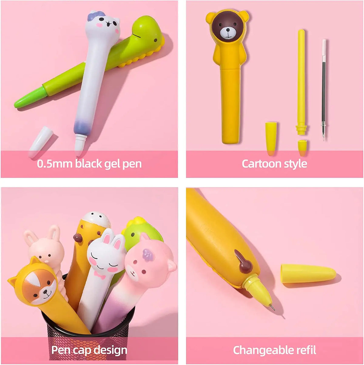 Stylo Kawaii Squishy Animaux et Fruits