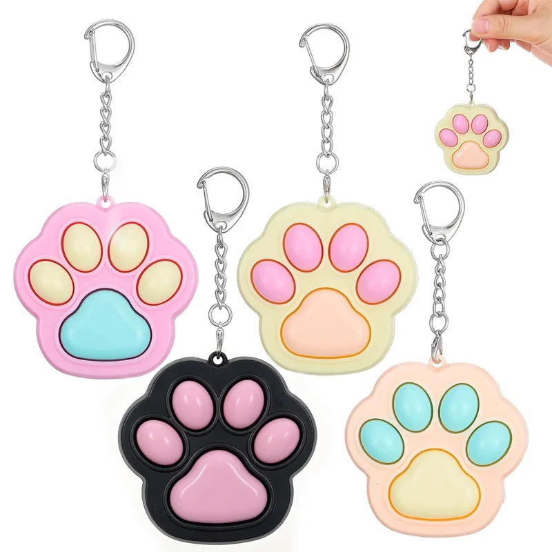 Porte-clés anti-stress patte de chat - vue d'ensemble