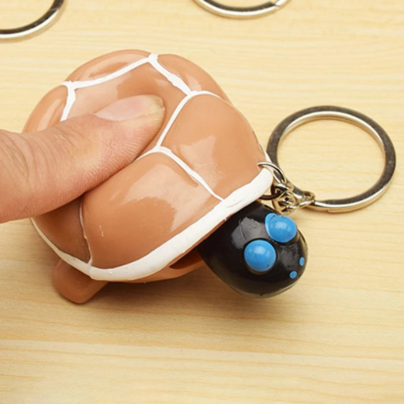 Porte-clés squishy tête de tortue - couleurs