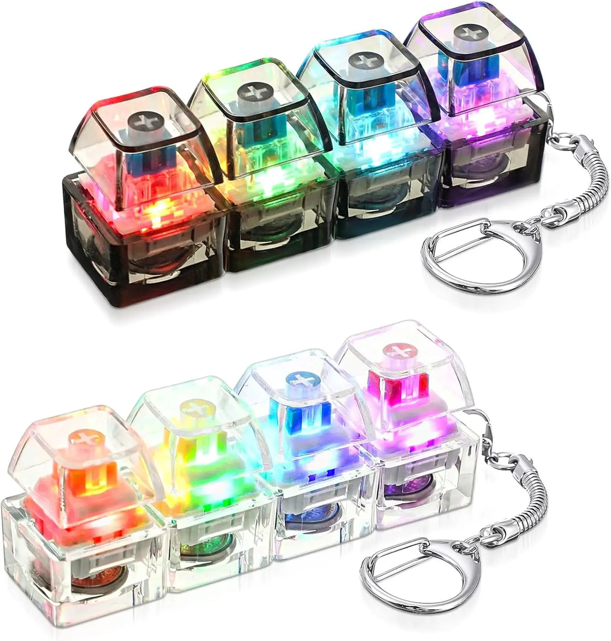 Porte-clés LED clavier pattes de chat - détail touches