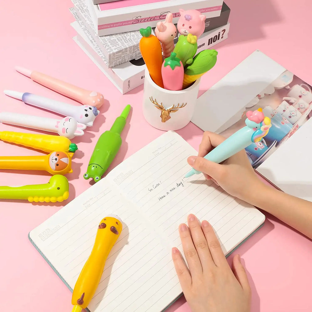 Stylo Kawaii Squishy Animaux et Fruits