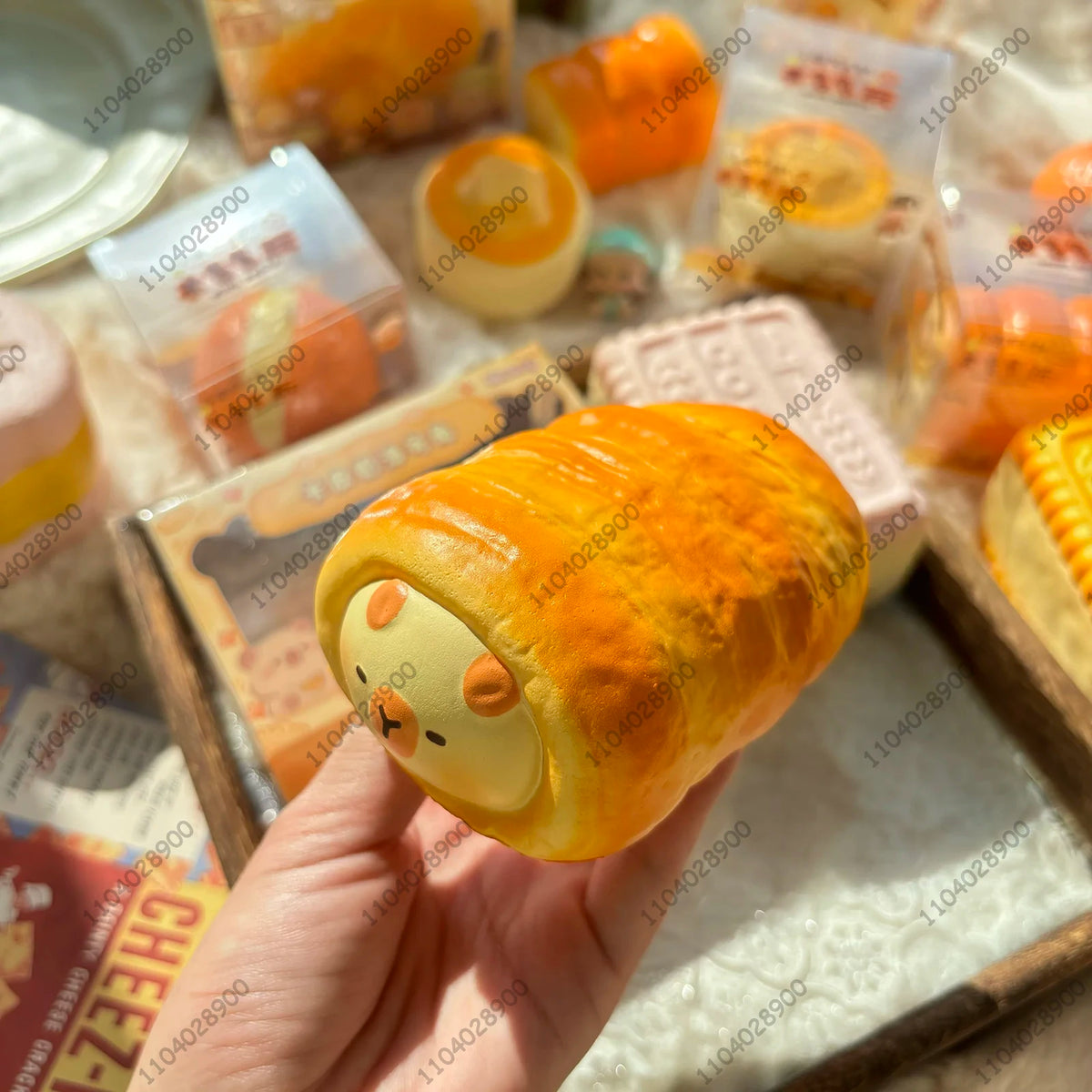 Squishy Capybara boulangerie anti-stress - burger