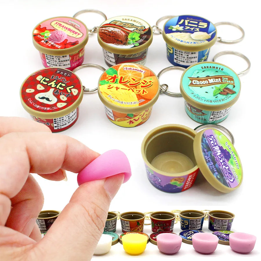 Porte-clés miniature glace japonaise kawaii